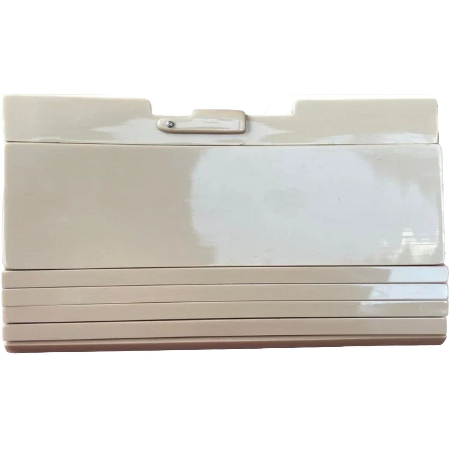 One of a kind, vintage, Fendi ivory Two-way clutch style purse made of Lucite tiles and ivory leather