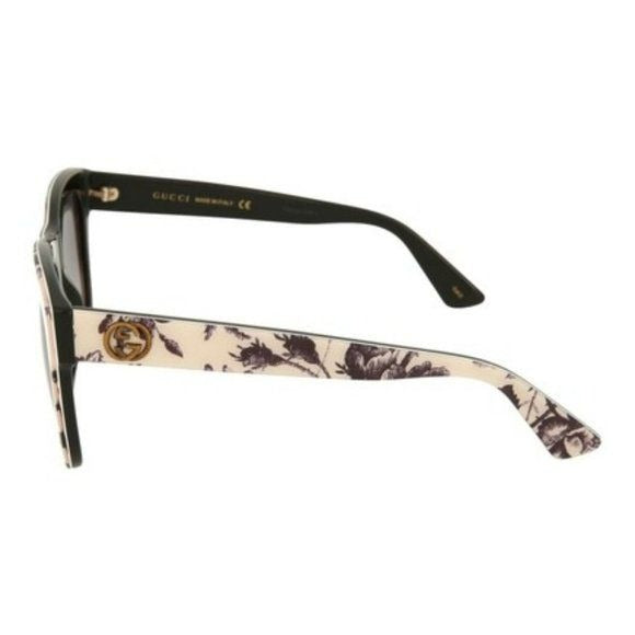 Gucci Over-sized Cat's Eye Black & White Floral