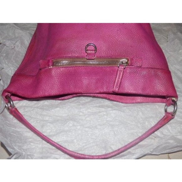 RETRO-Prada Vintage Dark Pink Textured Leather Large Hobo Bag