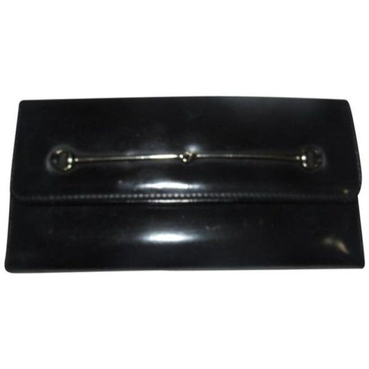 Tom Ford era Gucci Black Patent Horsebit Bi-fold