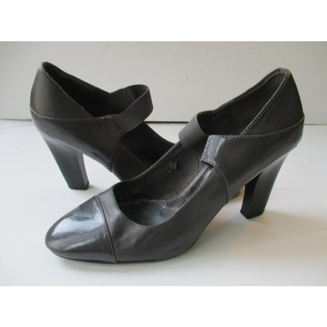 Simply Vera Vera Wang Gray For Leather And Patent Tipped Toes Pumps Size Us