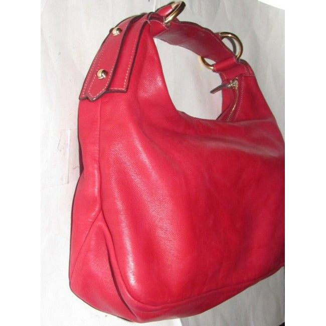 Gucci Horsebit Vintage Red Leather Hobo Bag