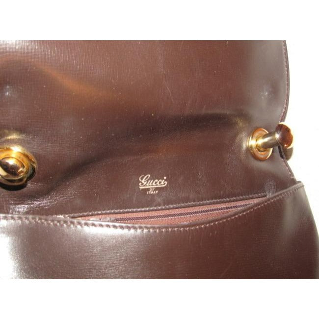 Mod, RARE, delicious, chocolate brown leather, Gucci 'Blondie', shoulder style, saddle bag with large, gold 'GG' emblem