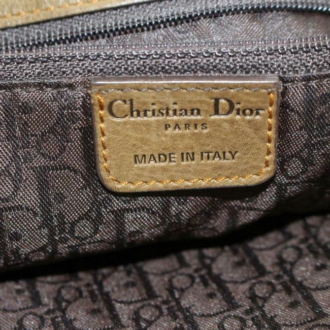 Amazing Dior Vintage, 'Gaucho' Satchel in Olive Leather with Copper Trim and Silver Hardware