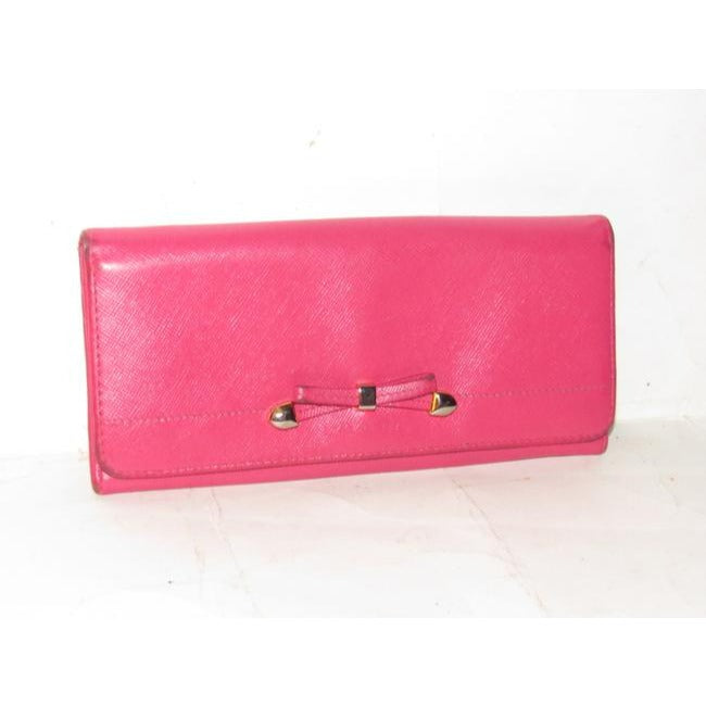 Prada Rose Colored Saffiano Leather Wallet