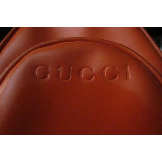 Gucci Messenger Triangular Two Way Messengerbackpack With Pocket Orange Patent Leather Backpack