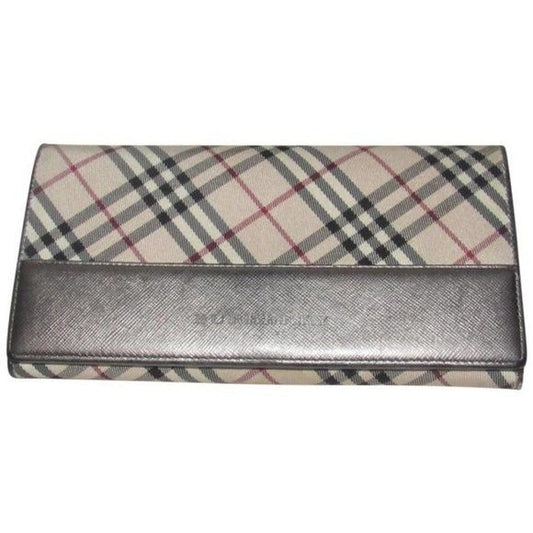 Burberry Nova Check & Pewter Leather XL Wallet