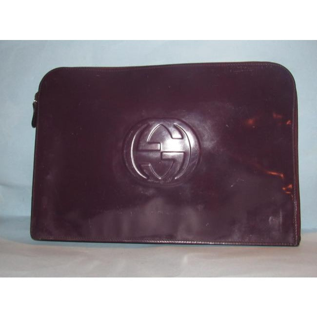 Gucci Tom Ford Purple Patent Leather XL Clutch