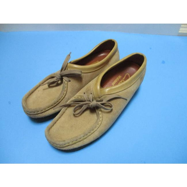 Clarks Tan Wallabees Lace Up Moccasin Booties Size 7.5