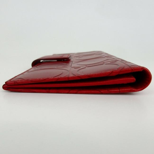 Salvatore Ferragamo Red Gancin Print Leather Wallet