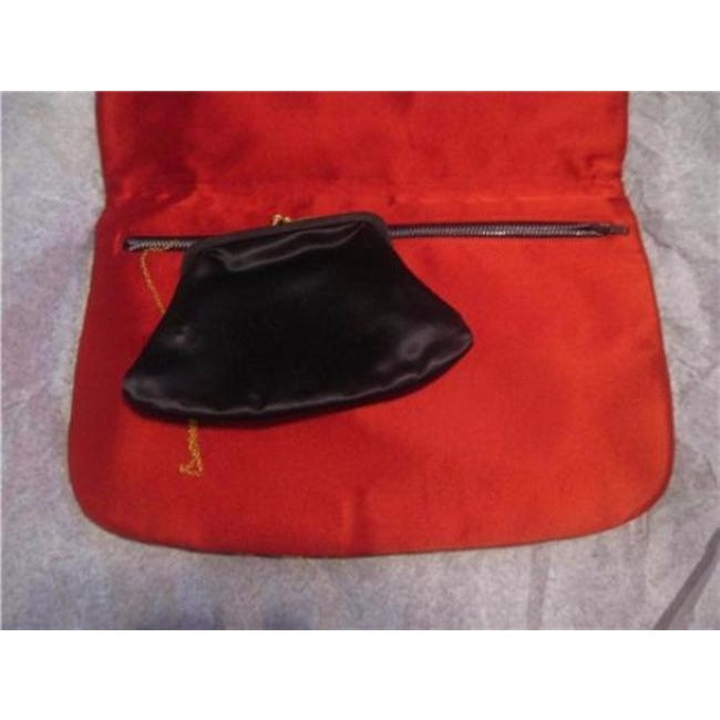 Koret Vintage Pursesdesigner Purses Red And Black Silk And Velvet Clutch