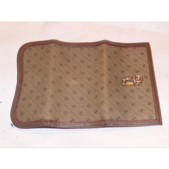 Gucci Link Logo Print Browns Vintage Wallet