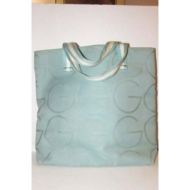 Gucci Bag Vintage Purses Teal Leather And Gg Leather Tote