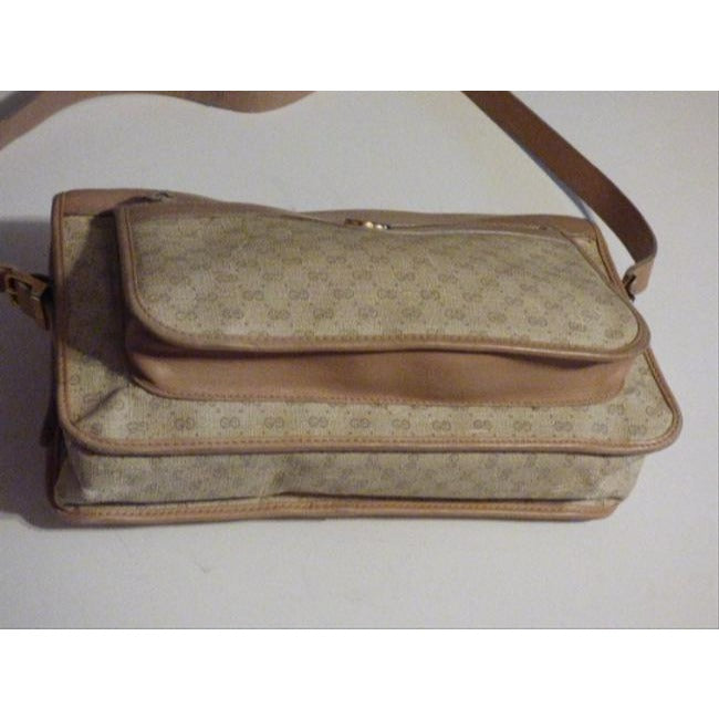 Gucci Gg Supreme Shoulder Messenger Guccissima Canvas Leather Taupe Micro G Logo