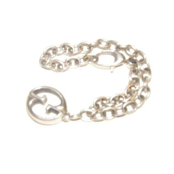 Gucci Vintage Sterling Silver 'GG' Charm Bracelet