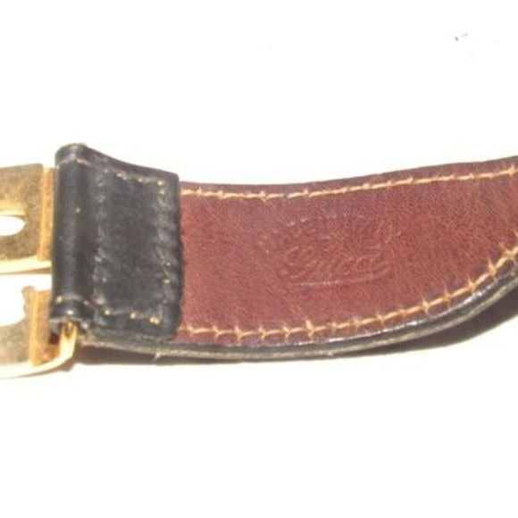 Vintage Gucci Gold, 'G' Logo Buckle Bracelet