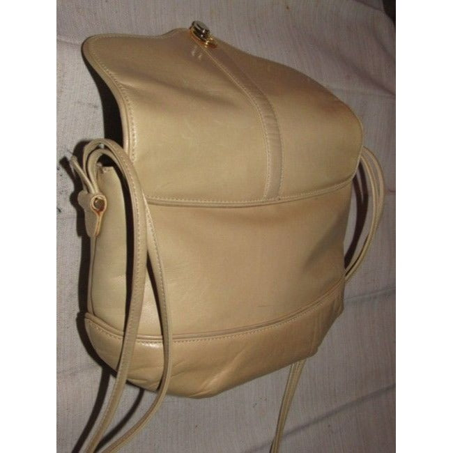 Gucci Vintage Buttery Soft Beige Or Nude Leather Shoulder Bag