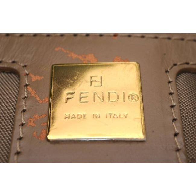 Fendi Xl W Print Enamel Ff Clasp Aqua Zucchino On Goldkhaki Patent Leather Baguette