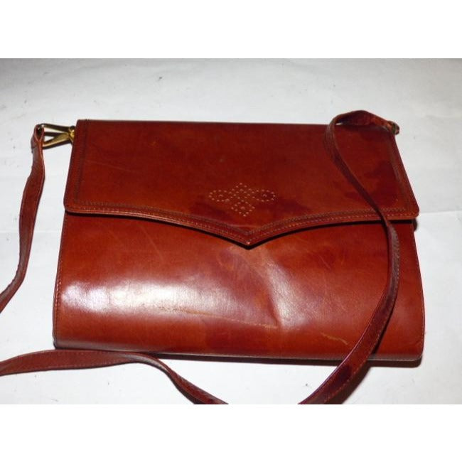 Bally Vintage Pursesdesigner Purses Reddish Brown Leather Shoulder Bag