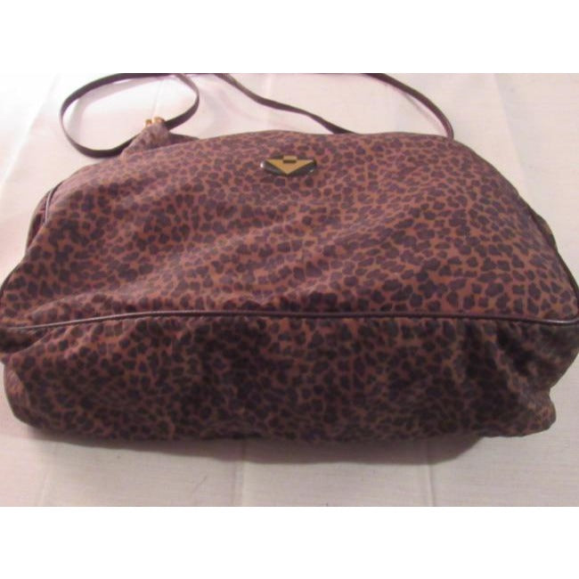 Bottega Veneta Leopard Print Silk & Leather Satchel