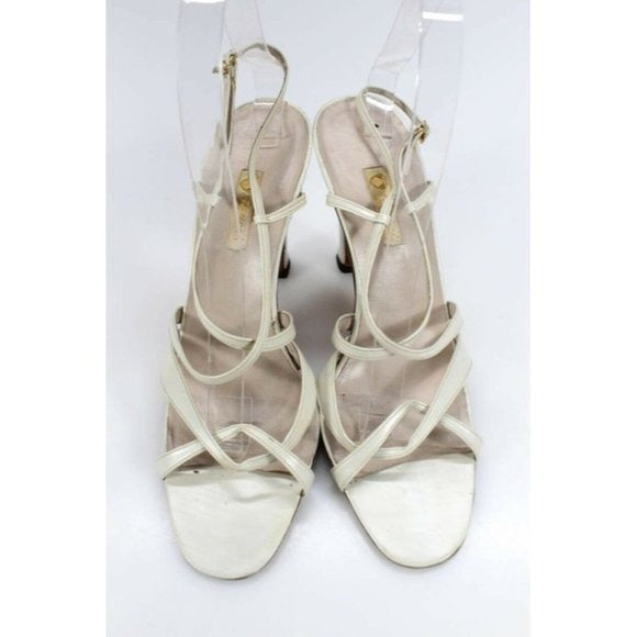 Gucci Ivory Leather Vintage Early MOD Sandals