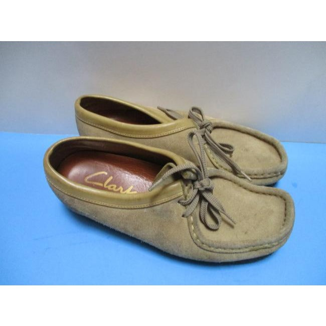 Clarks Tan Wallabees Lace Up Moccasin Booties Size 7.5