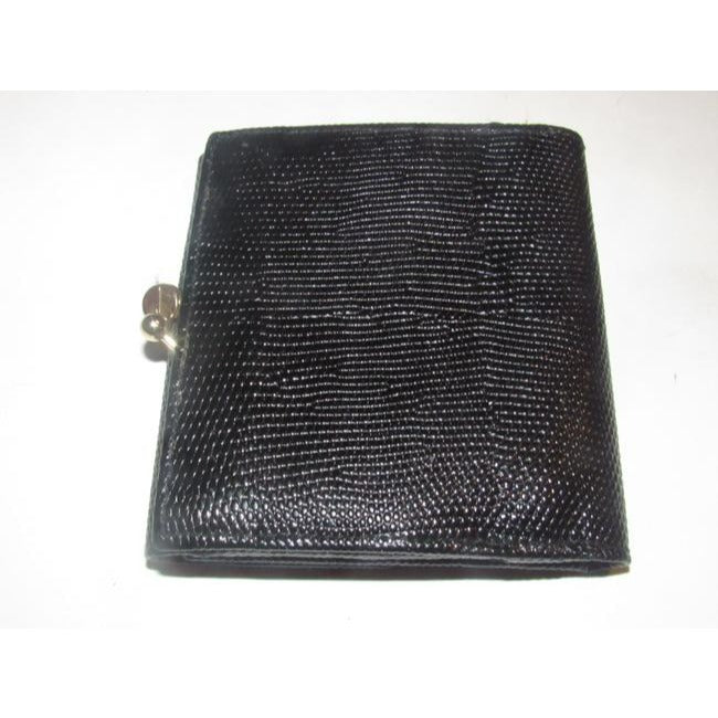 Salvatore Ferragamo Black Textured Leather Vintage Wallet