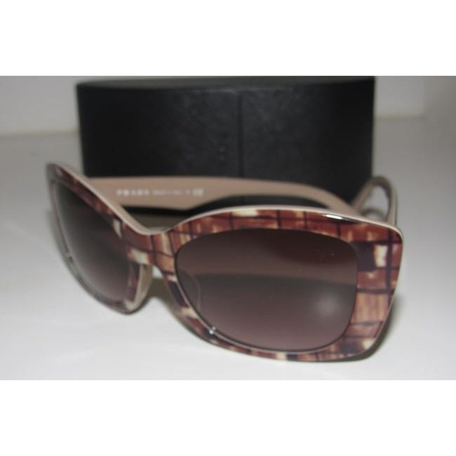 Prada Marbleized Heavy Plastic In Shades Of Brown Sunglassesdesigner Sunglasses