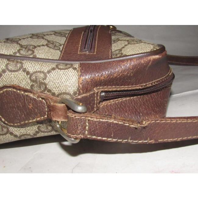 Gucci Vintage Pursesdesigner Purses Shades Of Brown Large G Logo Print Coated Canvas And Leather Wit