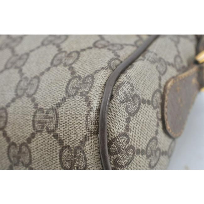 Gucci Ophidia Guccissima Print Vintage Brown Gred And Green Stripe Coated Canvas And Leather Shoulde