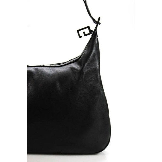 Gucci Shoulder Style With Locking Chrome G Black Leather Hobo Bag