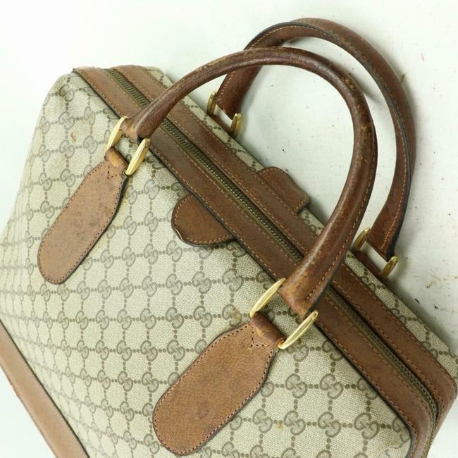 Gucci Xl Overnight Satchelweekend Purse Brown Guccissima Print Coated Canvas And Leather Weekendtrav