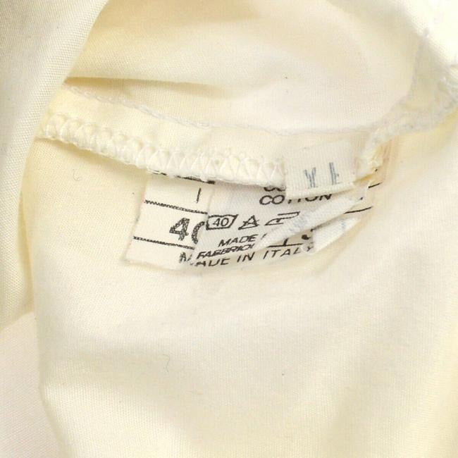 Fendi White Black Stitching Blouse