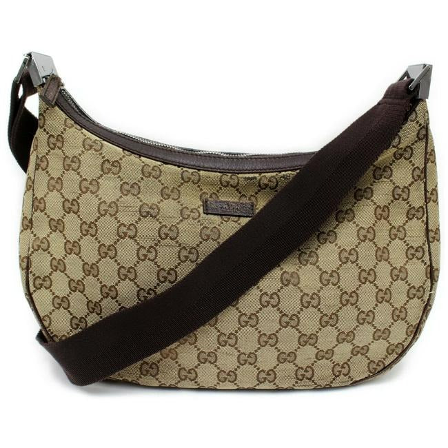 Gucci Gg Supreme Guccissima Print In Browns Leather Canvas Hobo Bag