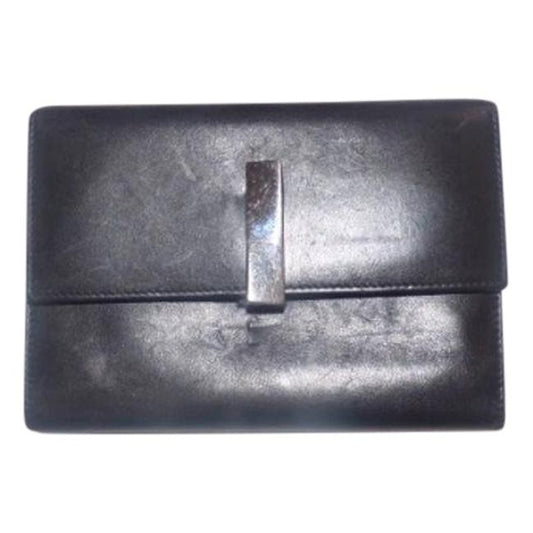 Salvatore Ferragamo Black Leather Vintage Wallet