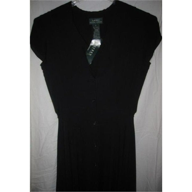 Ralph Lauren Black Silk Long Night Out Dress