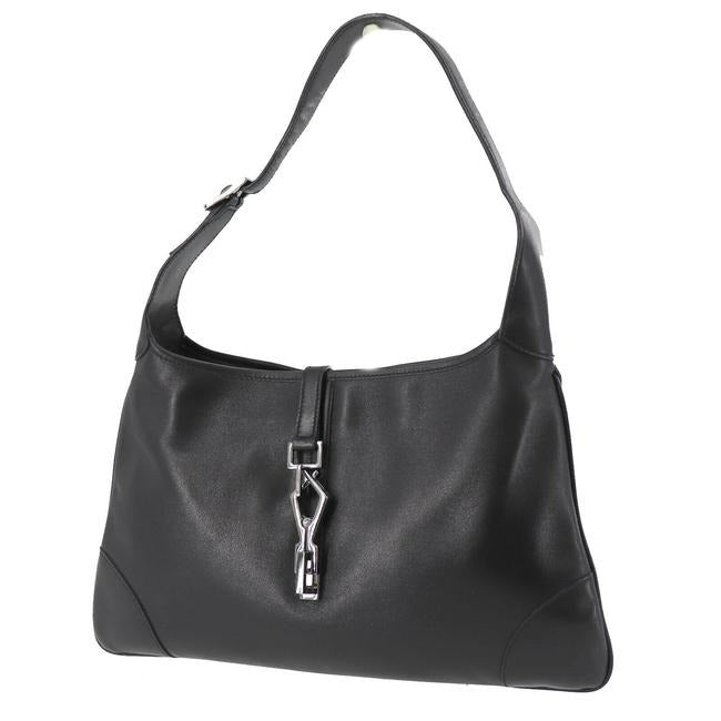 Gucci New Jackie Black Glove Leather Hobo Bag