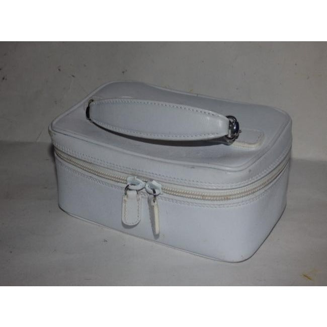 Gucci Vintage White Leather Zip Top Satchel