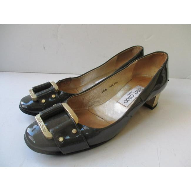 Jimmy Choo Gray Of London Patent Classic Low Pumps Size Eu