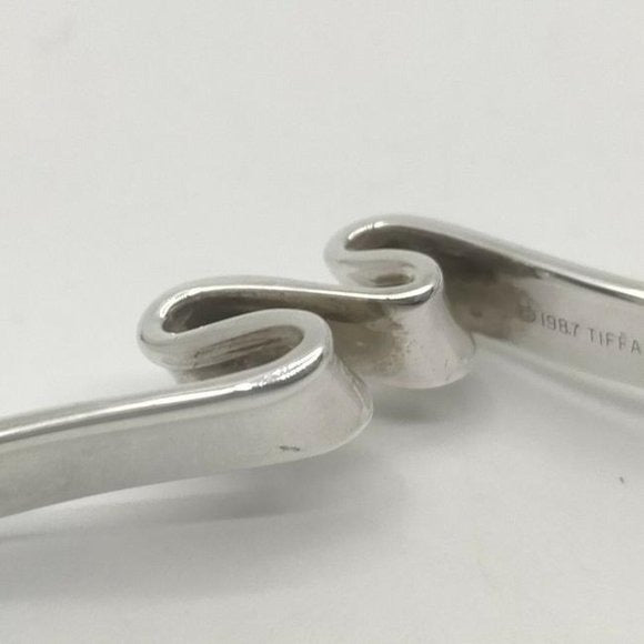 Tiffany & Co Modernist Sterling Silver Ribbon Pin