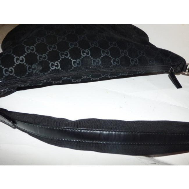 Gucci Tote Vintage Black Suede Hobo Bag