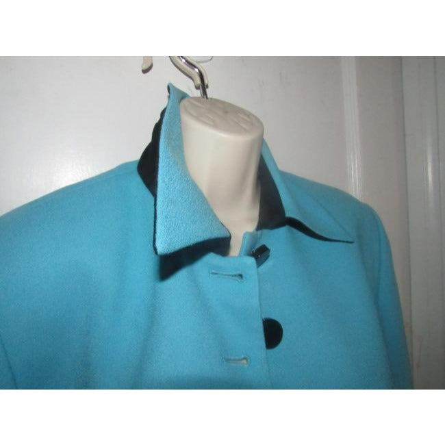 Dior Turquoise Blue And Black Wool Blazer