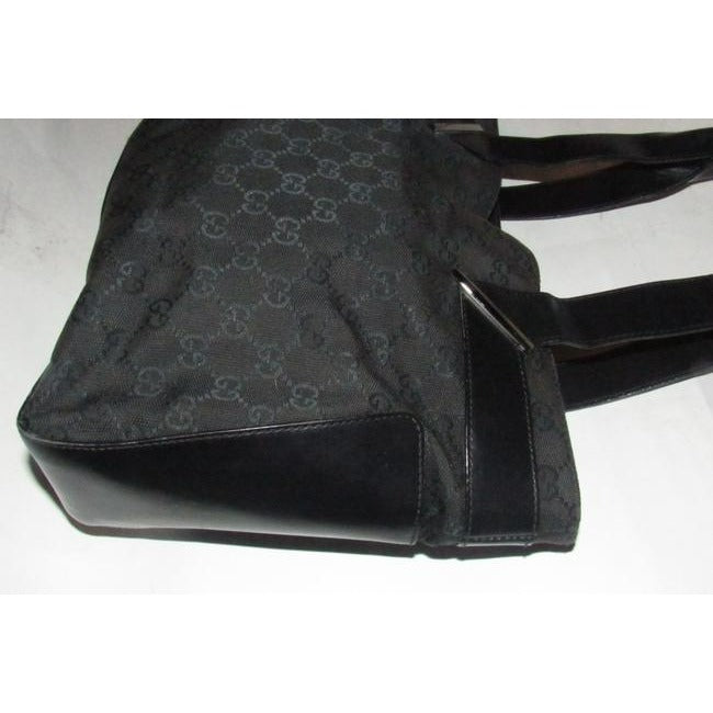 Gucci Webby Gg Satchel Style Black Canvas With Black Large G Logo Print