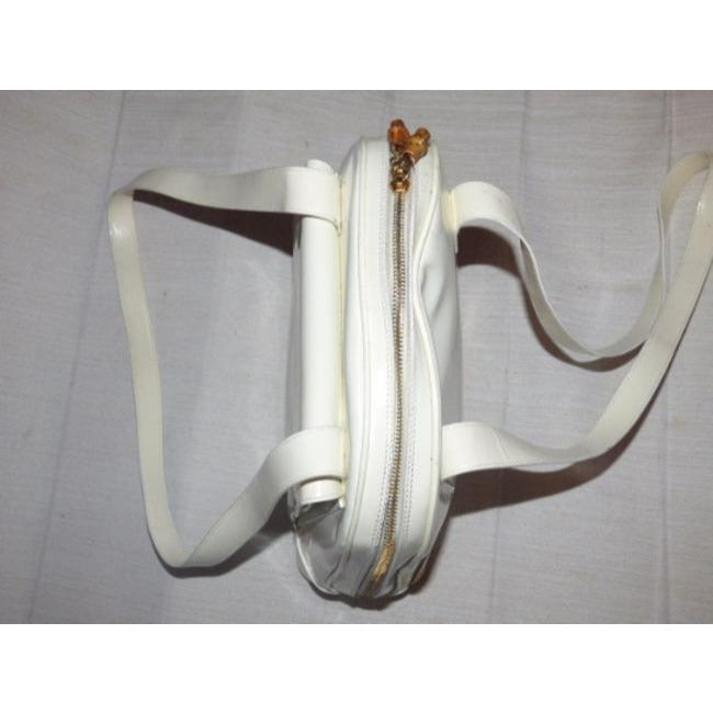 Gucci Vintage Ivory Patent Leather Satchel