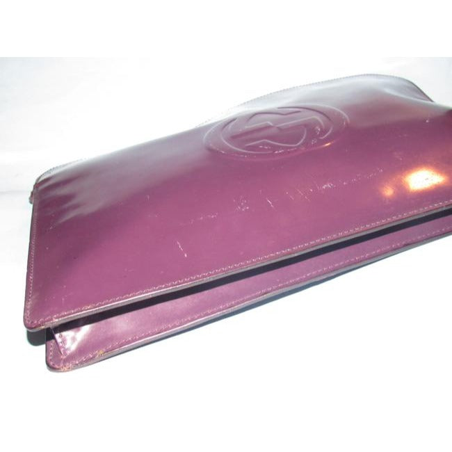 Gucci Tom Ford Purple Patent Leather XL Clutch