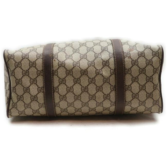 Gucci Boston Bag Ctd Cnvslthr Accessory Collection Brown Guccissima Print Leather And Coated Canvas