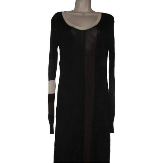 Fendi Brown Velvet And Wool Crepe Color Block Long Casual Maxi Dress