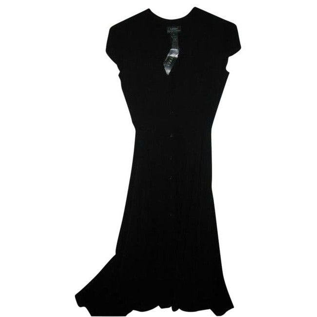 Ralph Lauren Black Silk Long Night Out Dress