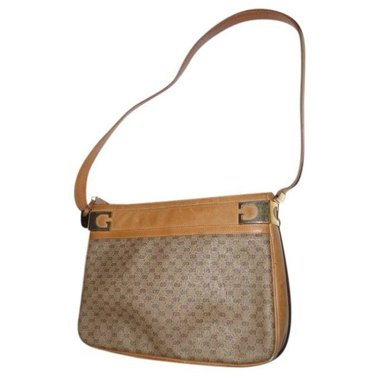 Gucci Micro Guccissima Print Shades Of Brown Coated Canvas And Leather Shoulder Bag