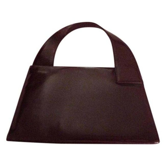 Gucci Vintage Glossy Brown Leather Shoulder Bag
